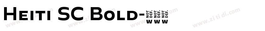 Heiti SC Bold字体转换